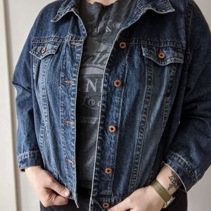 Plus size denim jacket